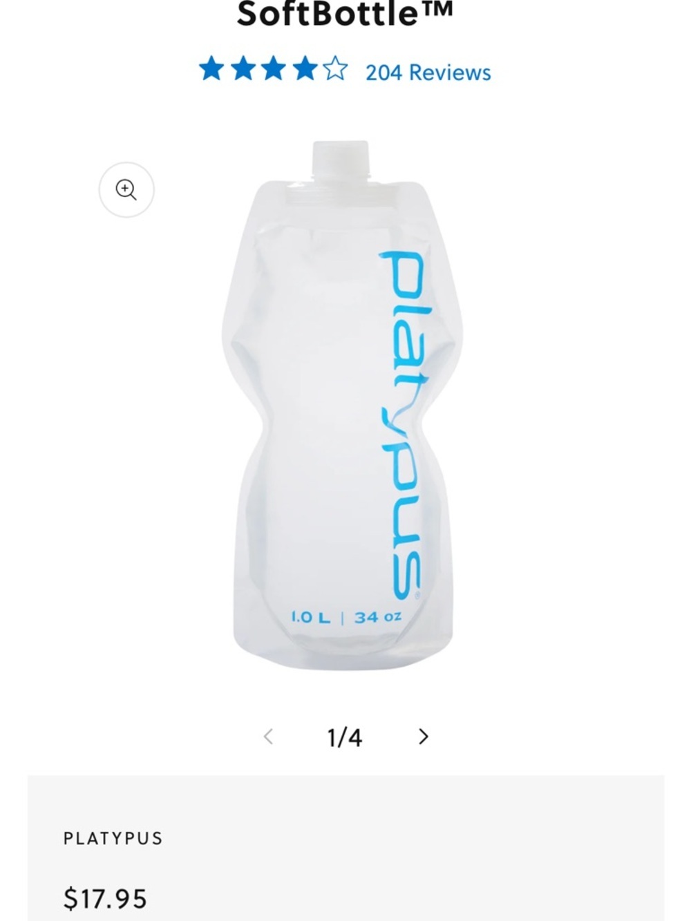(47) New SoftBottle™ Collapsible Water Bottle - Platypus